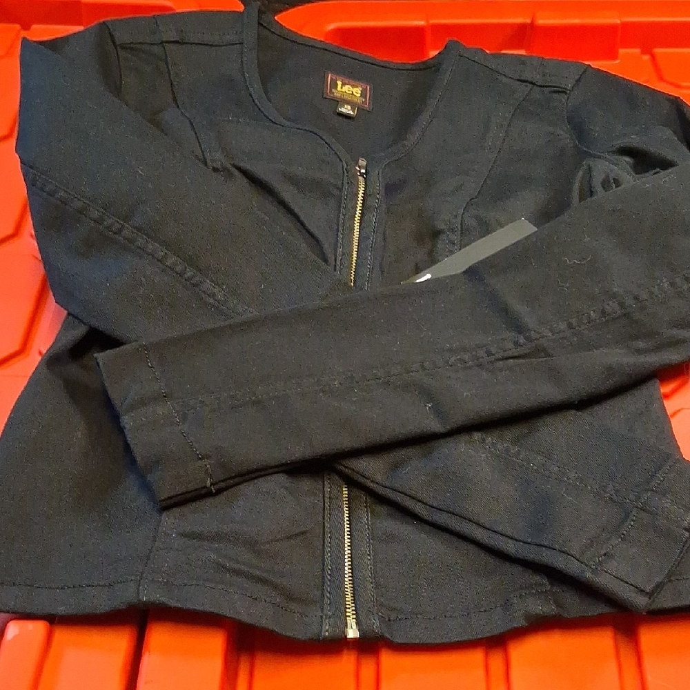 Lee Women's Black Jean Jacket with Zipper - Picture 5 of 6